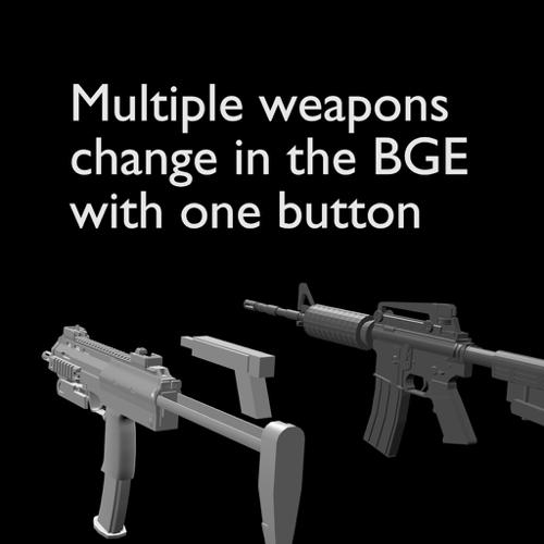 Multiple weapons change in the BGE with one button. preview image